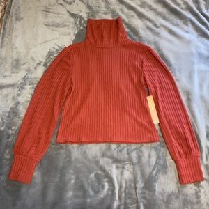 Cropped turtle neck sweater
